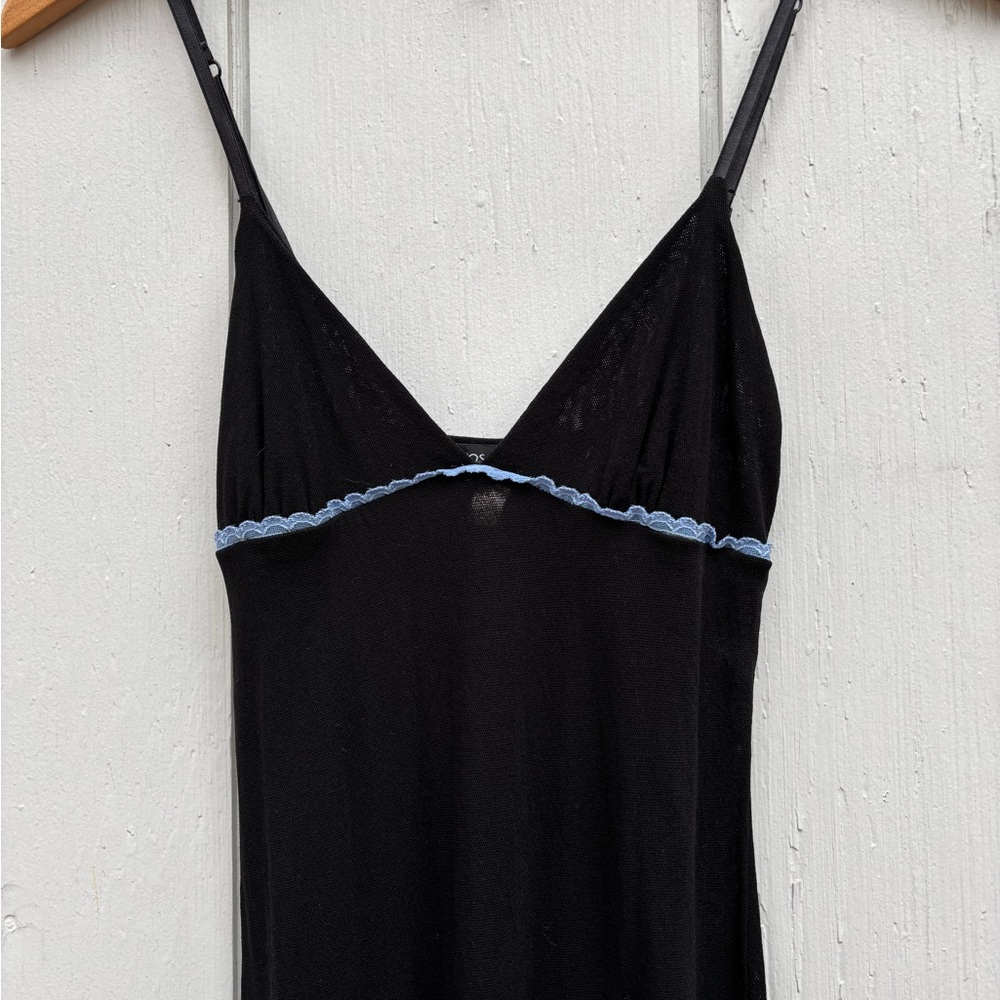 Cosabella Black Mesh Gown - Picture 2 of 8